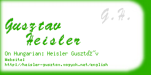 gusztav heisler business card
